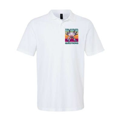 Retro 90s Axolotl Funny You Axolotl Questions Polo