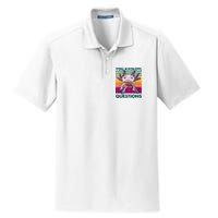 Retro 90s Axolotl Funny You Axolotl Questions Dry Zone Grid Polo
