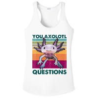Retro 90s Axolotl Funny You Axolotl Questions Ladies PosiCharge Competitor Racerback Tank