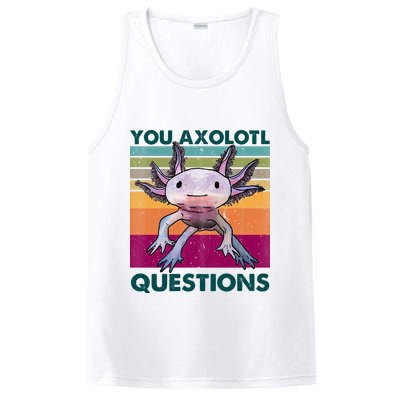 Retro 90s Axolotl Funny You Axolotl Questions PosiCharge Competitor Tank