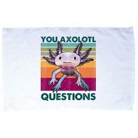 Retro 90s Axolotl Funny You Axolotl Questions Microfiber Hand Towel