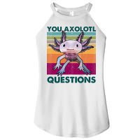 Retro 90s Axolotl Funny You Axolotl Questions Women's Perfect Tri Rocker Tank