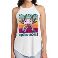 Retro 90s Axolotl Funny You Axolotl Questions Women's Perfect Tri Rocker Tank