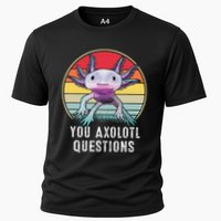 Retro 90s Axolotl Shirt Funny You Axolotl Questions  Performance Shirt