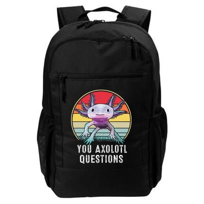 Retro 90s Axolotl Shirt Funny You Axolotl Questions  Backpack