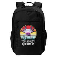 Retro 90s Axolotl Shirt Funny You Axolotl Questions  Backpack