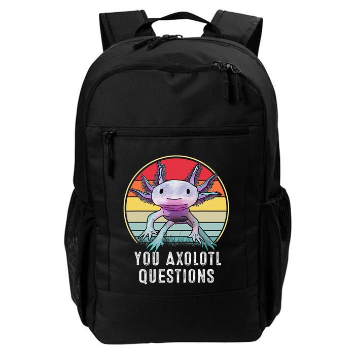 Retro 90s Axolotl Shirt Funny You Axolotl Questions  Backpack