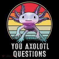Retro 90s Axolotl Shirt Funny You Axolotl Questions  16 in Basic Backpack