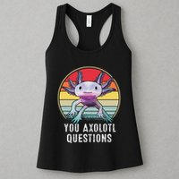 Retro 90s Axolotl Shirt Funny You Axolotl Questions  Womens Tank Top
