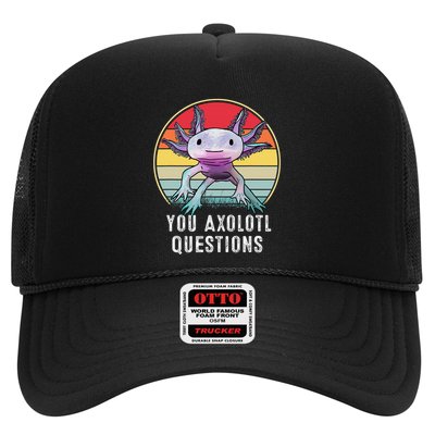 Retro 90s Axolotl Shirt Funny You Axolotl Questions  Trucker Hat