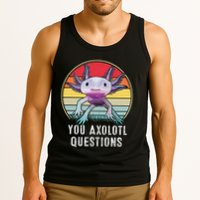 Retro 90s Axolotl Shirt Funny You Axolotl Questions  Tank Top