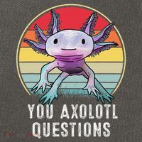 Retro 90s Axolotl Shirt Funny You Axolotl Questions  Cotton Canvas Backpack