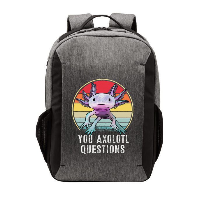 Retro 90s Axolotl Shirt Funny You Axolotl Questions  Vector Backpack