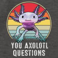 Retro 90s Axolotl Shirt Funny You Axolotl Questions  Vector Backpack