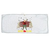 Retro 90s Christmas Home Movie Alone Large Microfiber Waffle Golf Towel