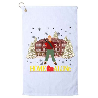 Retro 90s Christmas Home Movie Alone Platinum Collection Golf Towel