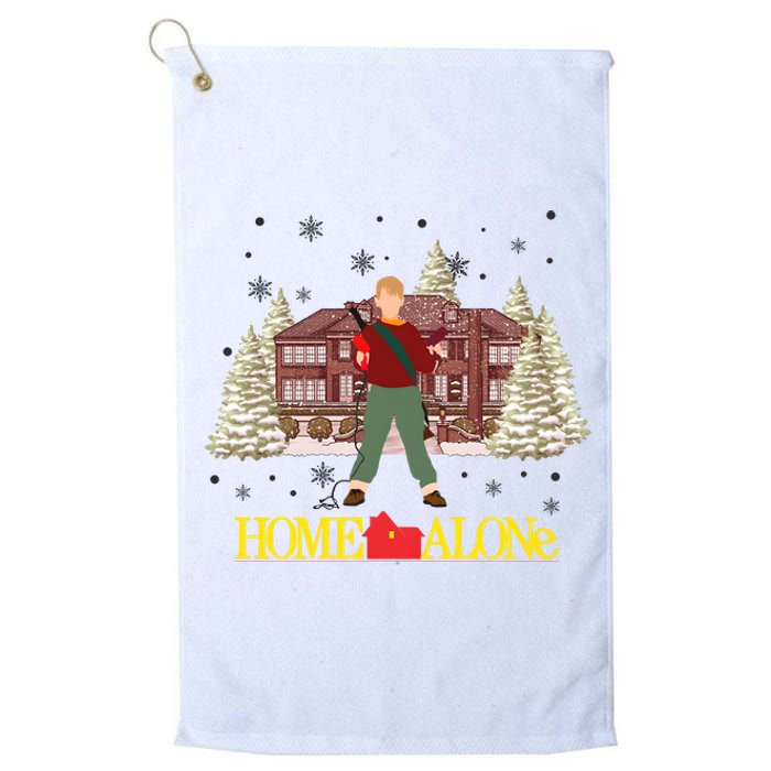 Retro 90s Christmas Home Movie Alone Platinum Collection Golf Towel