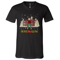 Retro 90s Christmas Movie Mccallister Home Security V-Neck T-Shirt