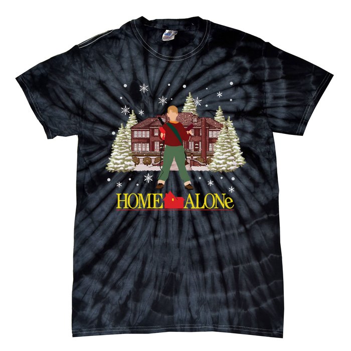 Retro 90s Christmas Movie Mccallister Home Security Tie-Dye T-Shirt