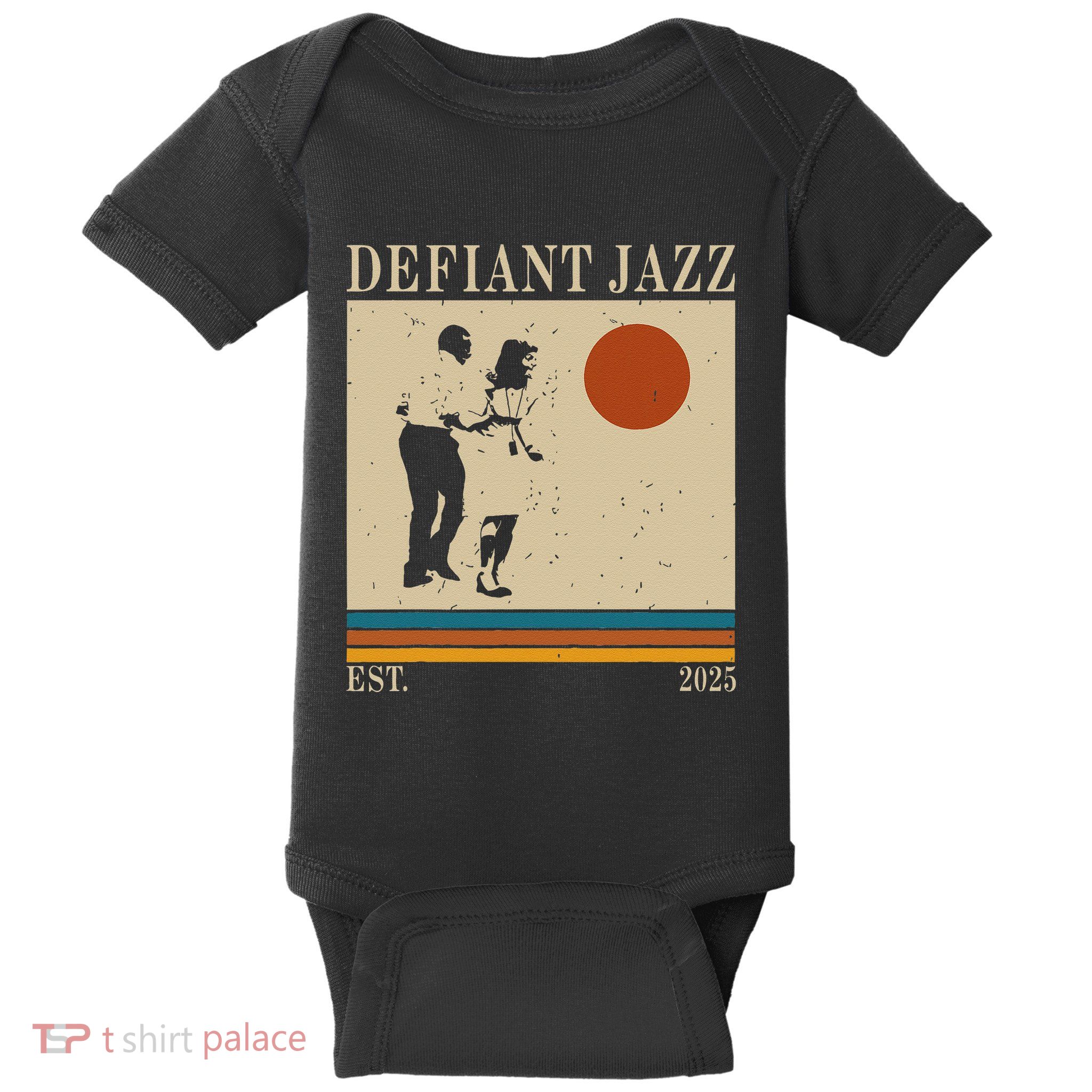 Retro 90s Defiant Jazz Gift Baby Bodysuit