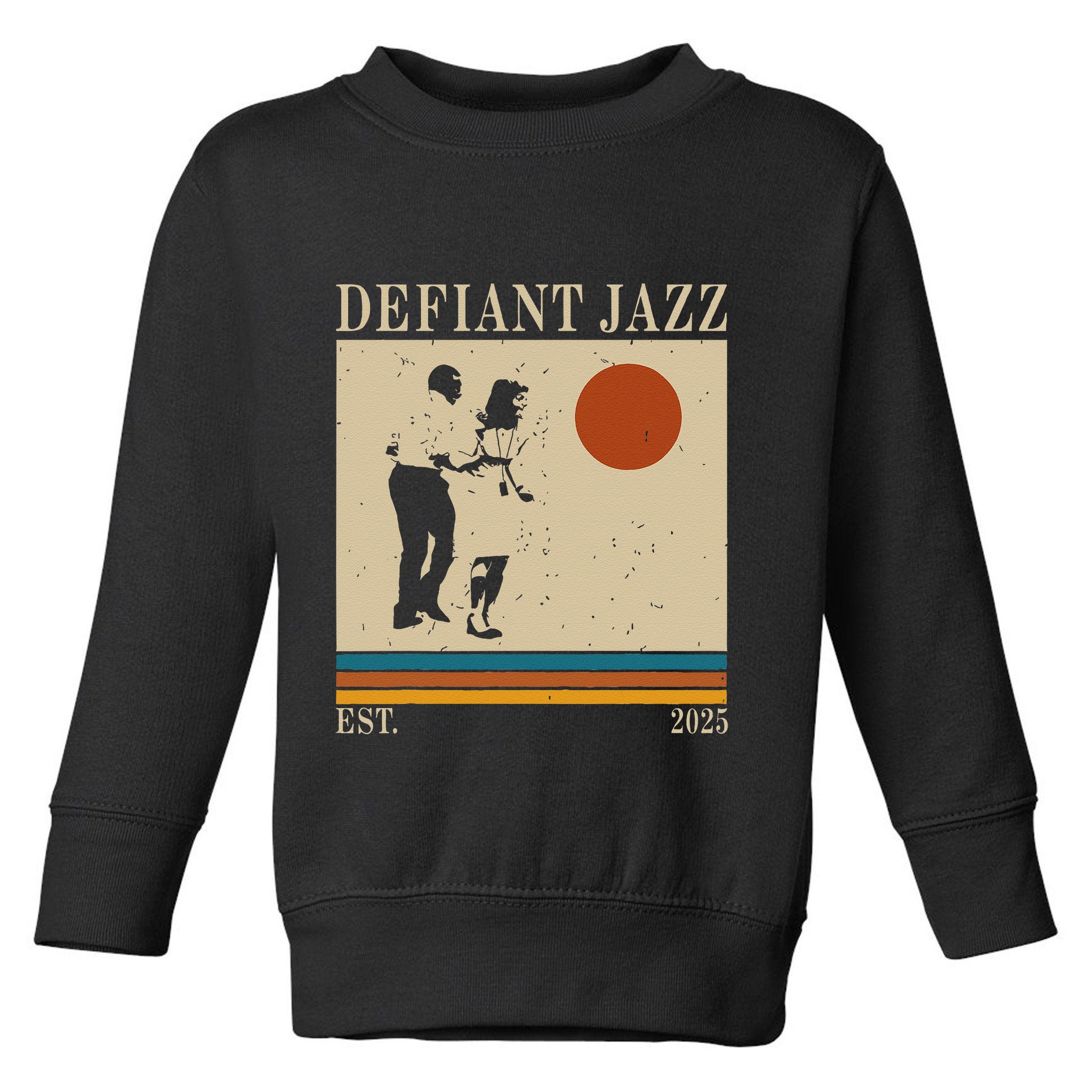 Retro 90s Defiant Jazz Gift Toddler Sweatshirt