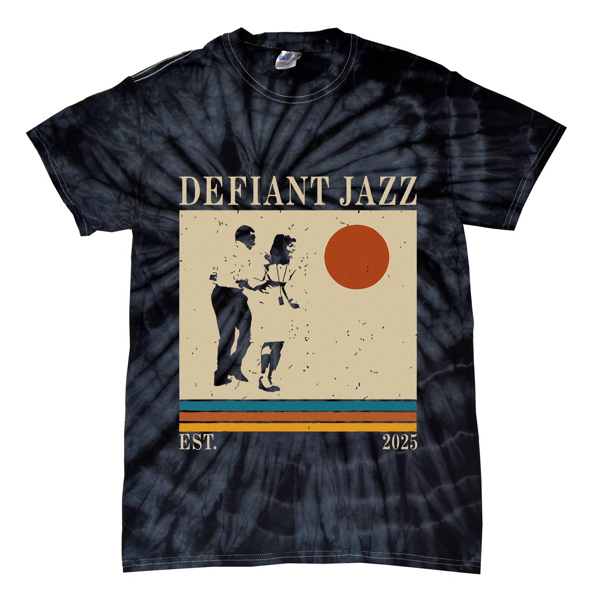 Retro 90s Defiant Jazz Gift Tie-Dye T-Shirt