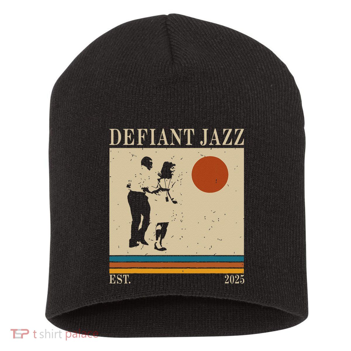 Retro 90s Defiant Jazz Gift Short Acrylic Beanie