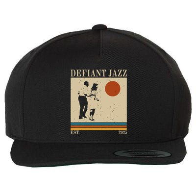Retro 90s Defiant Jazz Gift Wool Snapback Cap