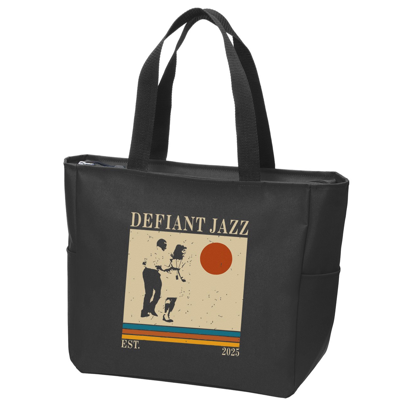 Retro 90s Defiant Jazz Gift Zip Tote Bag