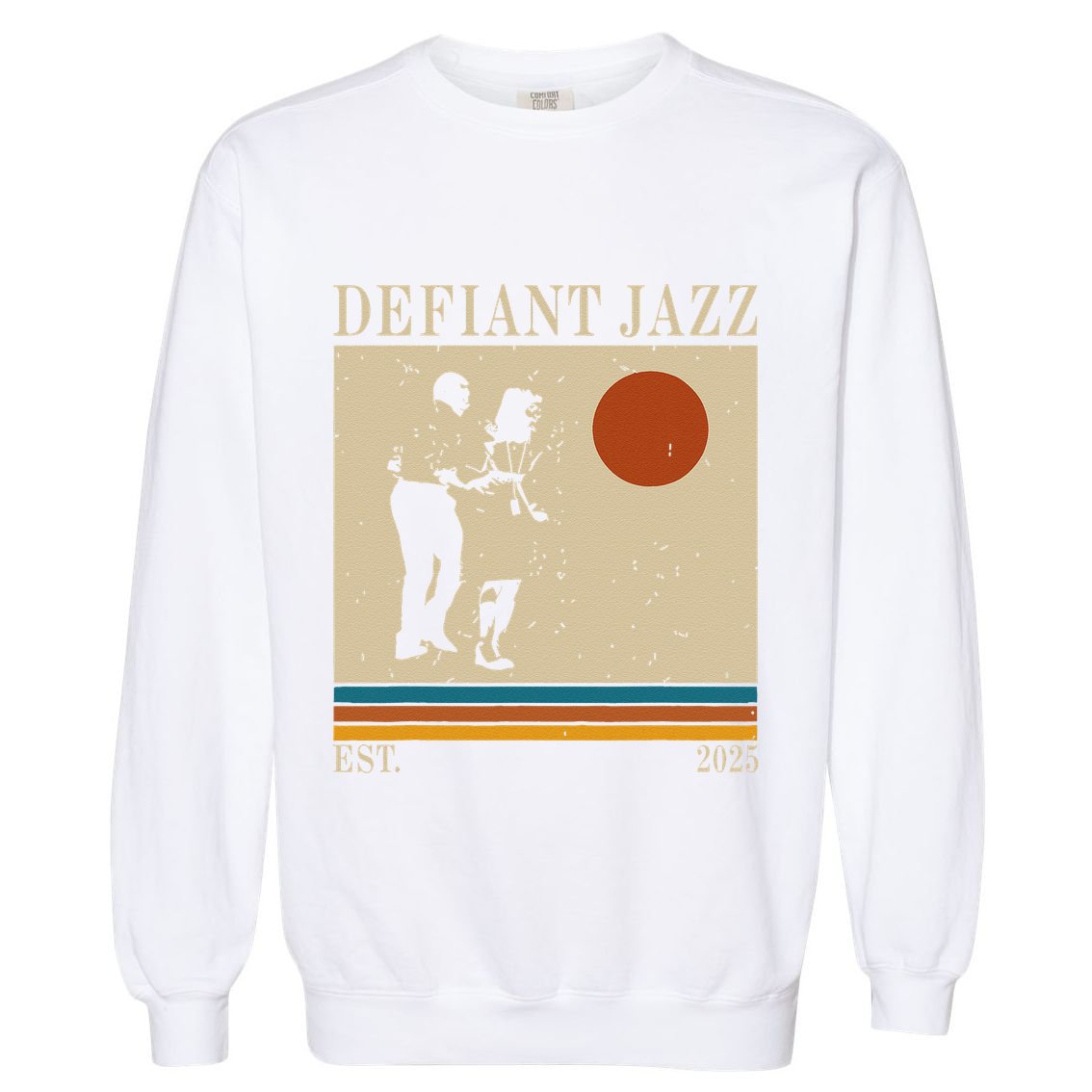 Retro 90s Defiant Jazz Gift Garment-Dyed Sweatshirt