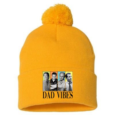 Retro 90’S Dad Vibes Pom Pom 12in Knit Beanie