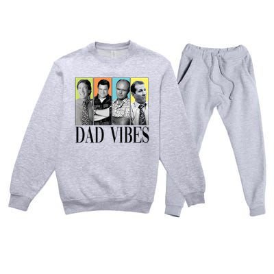 Retro 90’S Dad Vibes Premium Crewneck Sweatsuit Set