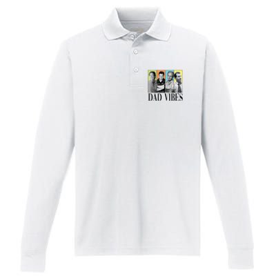 Retro 90’S Dad Vibes Performance Long Sleeve Polo