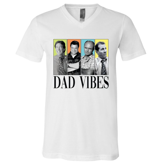 Retro 90’S Dad Vibes V-Neck T-Shirt