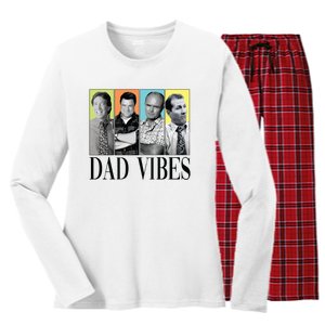 Retro 90’S Dad Vibes Women's Long Sleeve Flannel Pajama Set 