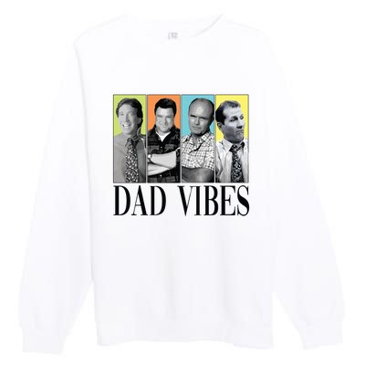 Retro 90’S Dad Vibes Premium Crewneck Sweatshirt