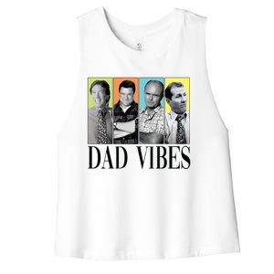 Retro 90’S Dad Vibes Women's Racerback Cropped Tank