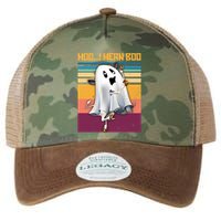 Retro 90s Ghost Cow Moo I Mean Boo Halloween Cow Lover Gift Legacy Tie Dye Trucker Hat