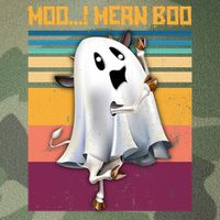Retro 90s Ghost Cow Moo I Mean Boo Halloween Cow Lover Gift Legacy Tie Dye Trucker Hat