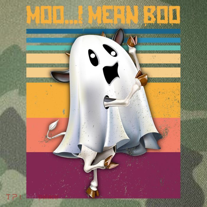 Retro 90s Ghost Cow Moo I Mean Boo Halloween Cow Lover Gift Legacy Tie Dye Trucker Hat