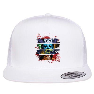 Retro 90s Horror Movies Vintage Style Horror Halloween Flatbill Hat