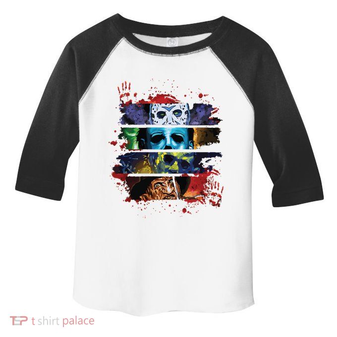 Retro 90s Horror Movies Vintage Style Horror Halloween Toddler Fine Jersey T-Shirt