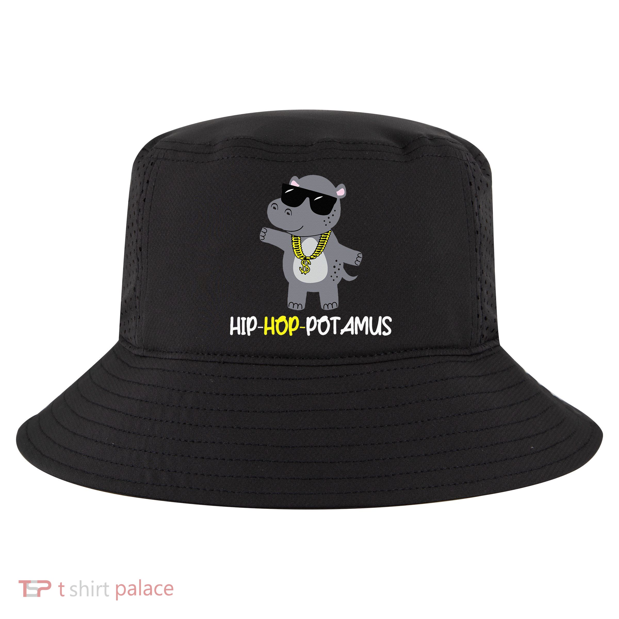 Rap 90s Hip Hop Hippo Cute Hippopotamus Zoo Animal Gift Cool Comfort Performance Bucket Hat