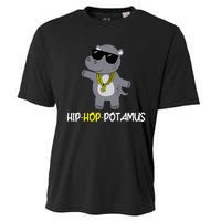 Rap 90s Hip Hop Hippo Cute Hippopotamus Zoo Animal Gift Cooling Performance Crew T-Shirt