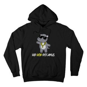 Rap 90s Hip Hop Hippo Cute Hippopotamus Zoo Animal Gift Hoodie