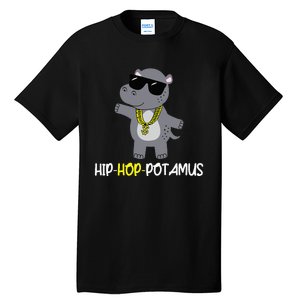 Rap 90s Hip Hop Hippo Cute Hippopotamus Zoo Animal Gift Tall T-Shirt