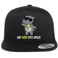 Rap 90s Hip Hop Hippo Cute Hippopotamus Zoo Animal Gift Flatbill Hat