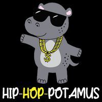 Rap 90s Hip Hop Hippo Cute Hippopotamus Zoo Animal Gift Flatbill Hat