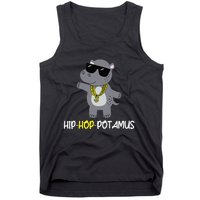 Rap 90s Hip Hop Hippo Cute Hippopotamus Zoo Animal Gift Tank Top