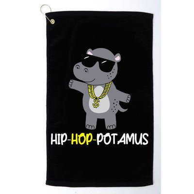 Rap 90s Hip Hop Hippo Cute Hippopotamus Zoo Animal Gift Golf Towel